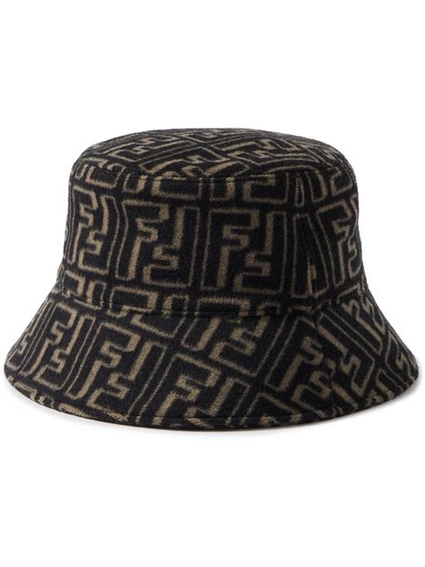 fendi black wool hat|Fendi bucket hat women's.